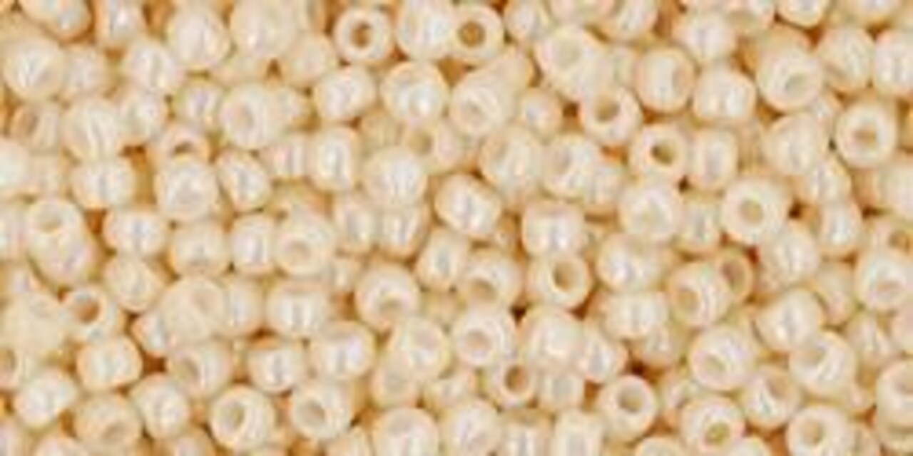 Toho 11/0 Round Japanese Seed Bead, TR11-123, Opaque Luster Light Beige